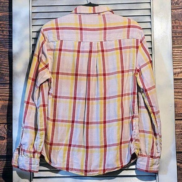 Anthro Jach’s Girlfriend Lg Double Layer Button Up - Picture 6 of 10